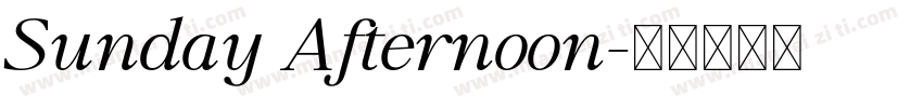 Sunday Afternoon字体转换